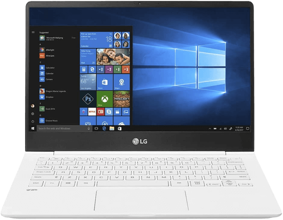 LG gram Thin and Light Laptop – 13.3 Full HD IPS Display, Intel Core i5 (8th Gen), 8GB RAM, 256GB SSD, Back-lit Keyboard - White – 13Z980-U.AAW5U1