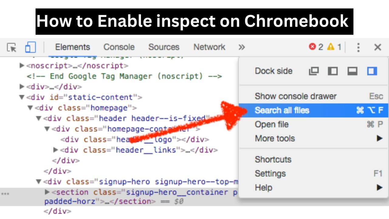 how to enable inspect on chromebook