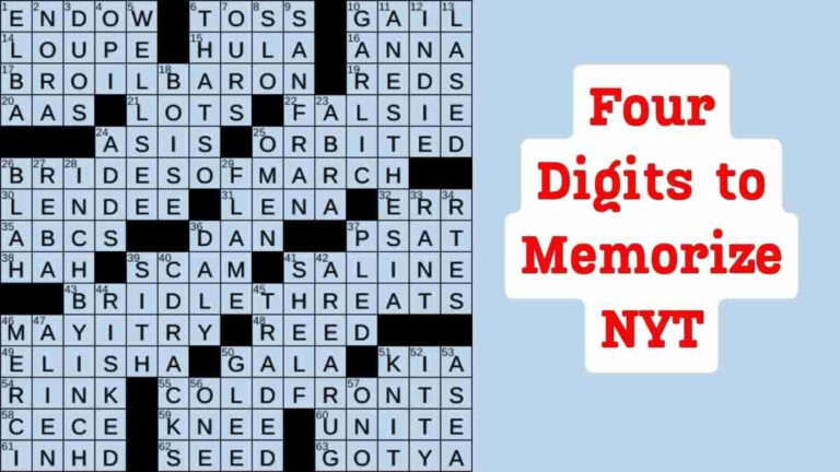 Mastering the Mystery: Understanding Four Digits in the NYT Crossword